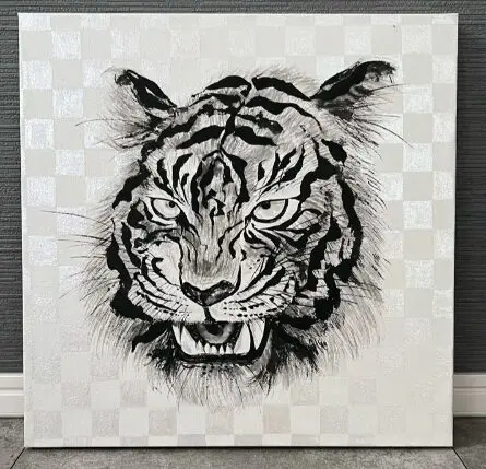 金泥粉と銀泥粉で水墨画を描く | Yoshimi Inoue